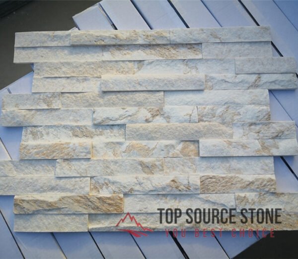 White line Sandstone Split Face Mosaic 100x360