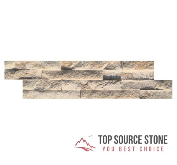 White line sandstone split face mosaic tile 10X36