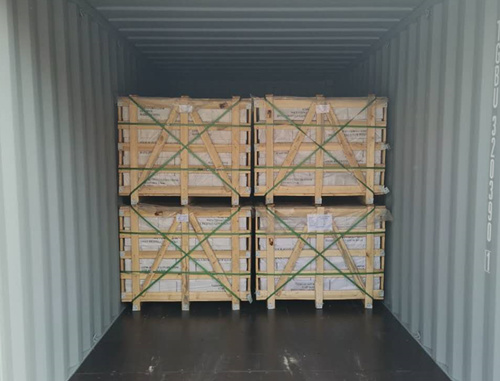 Sturdy wooden crates stacked for storage and transportation