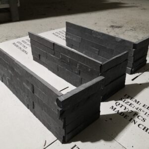 Elegant ebony corner furniture piece in modern setting