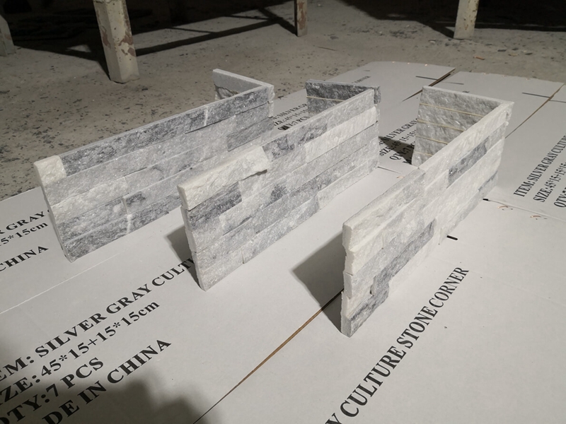 Modern silver gray corner interior design accent