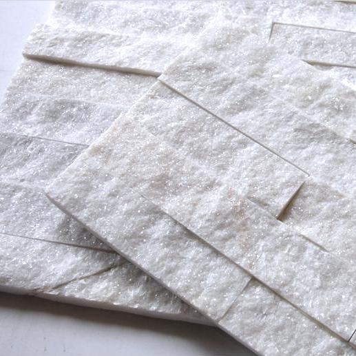 Elegant Arctic White Stacked Stone Panels for modern decor