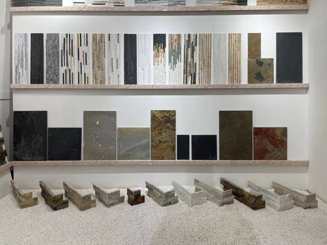 Custom stacked stone corners and accessories for elegant designs