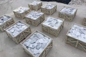 Natural irregular flagstone pavers in various shapes and colors