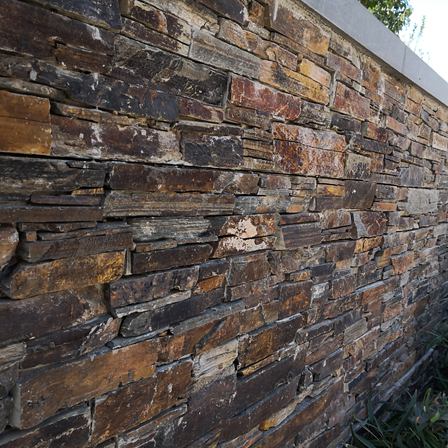 Rustic Z stone cladding panels in a stylish exterior setting