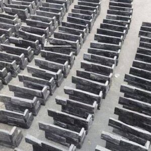 A beautifully installed corner featuring stacked stone panels