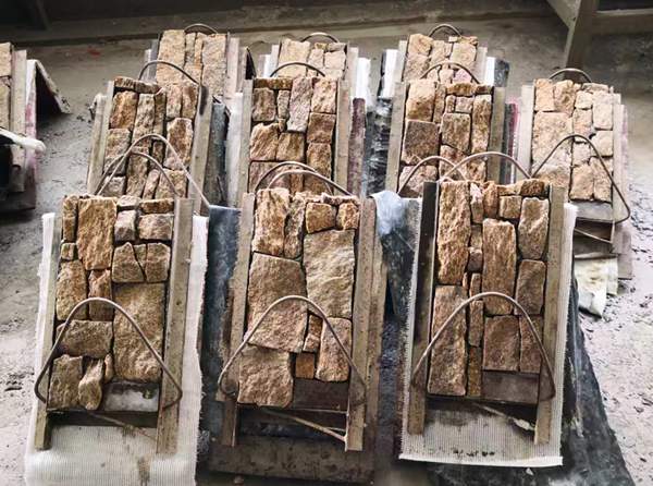 Corner view of elegant stone cladding featuring natural textures