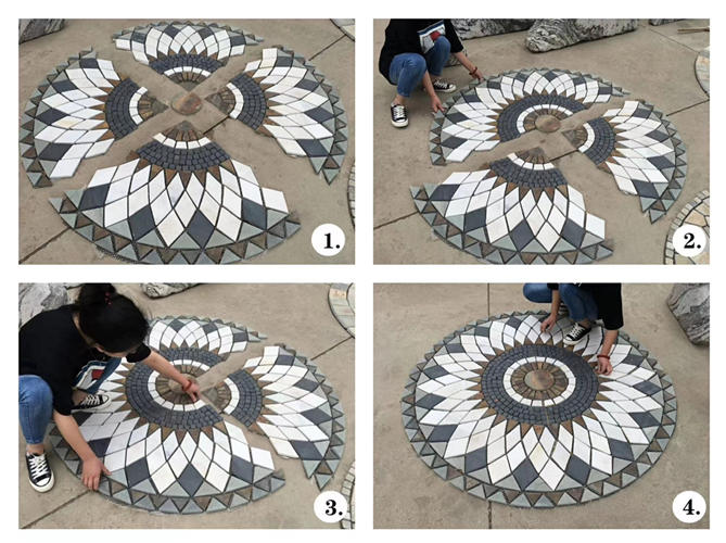 Intricate mosaic medallion design suitable for upscale interiors