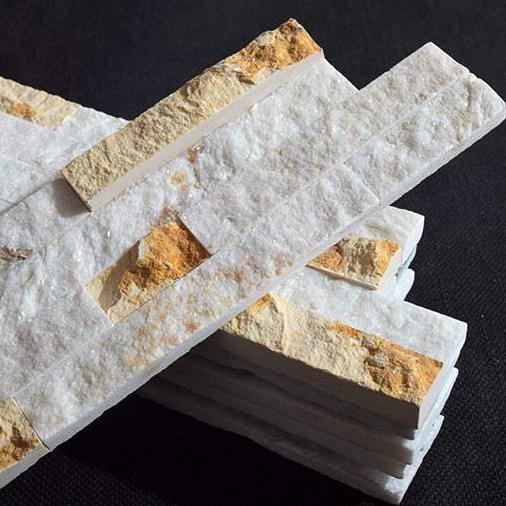 Natural stacked stone veneer panel used for exterior siding